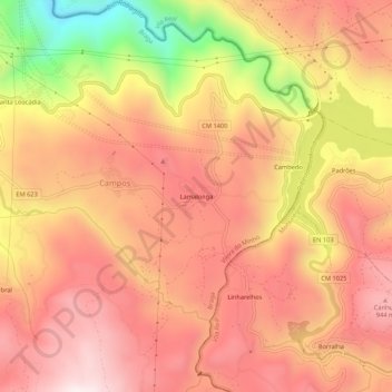 Lamalonga topographic map, elevation, terrain