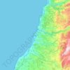 Sidon topographic map, elevation, terrain