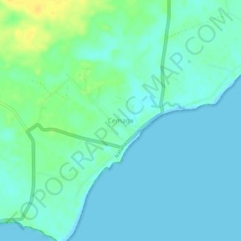 Cemaga topographic map, elevation, terrain