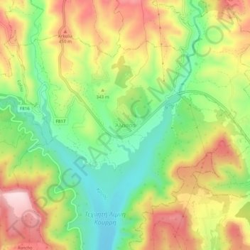 Alassa topographic map, elevation, terrain