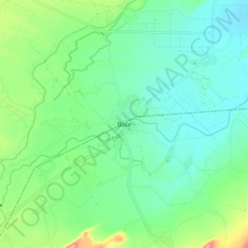 Bole topographic map, elevation, terrain