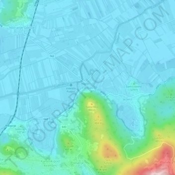 Podpeč topographic map, elevation, terrain