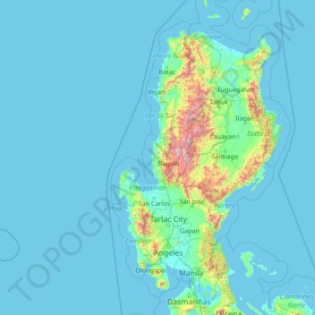 La Union topographic map, elevation, terrain