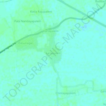 Karlapalem topographic map, elevation, terrain