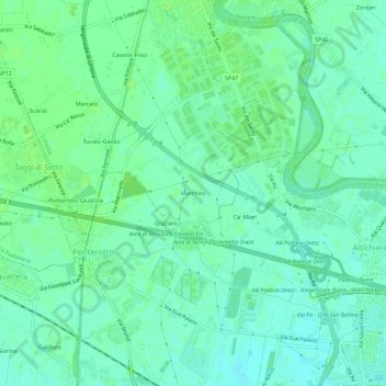 Marchesi topographic map, elevation, terrain