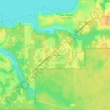 Fort Braden topographic map, elevation, terrain