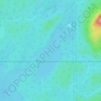 Lac Omo topographic map, elevation, terrain