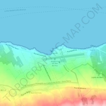 Cachorro topographic map, elevation, terrain