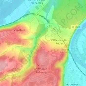 Le Montier topographic map, elevation, terrain