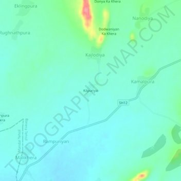 Kilpuriya topographic map, elevation, terrain