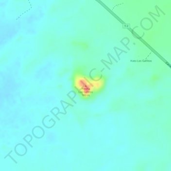 Piedra Los Gallitos topographic map, elevation, terrain