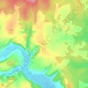 Fontenailles topographic map, elevation, terrain