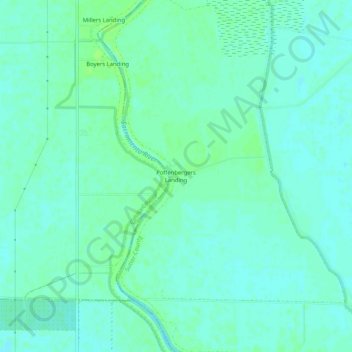 Poffenbergers Landing topographic map, elevation, terrain