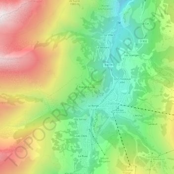 Poingt-Ravier topographic map, elevation, terrain