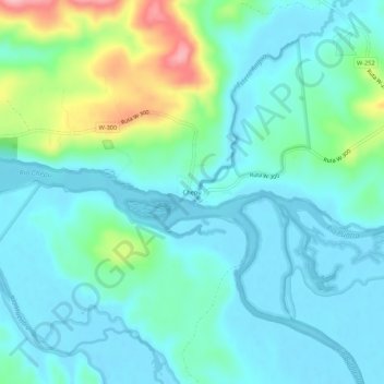 Chepu topographic map, elevation, terrain
