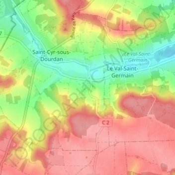 Les Loges topographic map, elevation, terrain