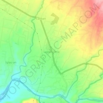 Lopez Jaena topographic map, elevation, terrain