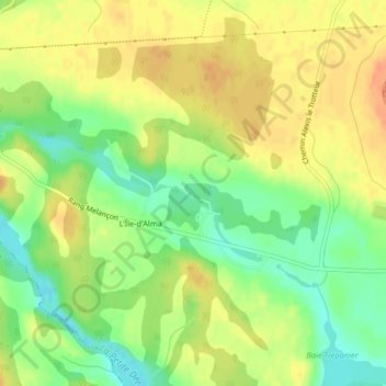 Lacs Thivierge topographic map, elevation, terrain