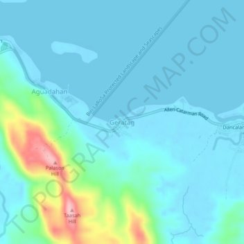Geratag topographic map, elevation, terrain