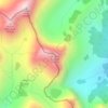 Mount Strachan topographic map, elevation, terrain