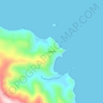 Diguisit topographic map, elevation, terrain