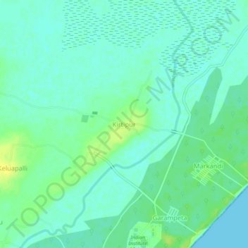 Kirtipur topographic map, elevation, terrain
