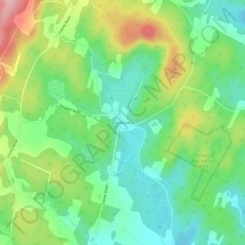 Adamant topographic map, elevation, terrain