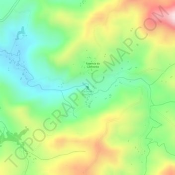 Cachoeira Dos Felix topographic map, elevation, terrain