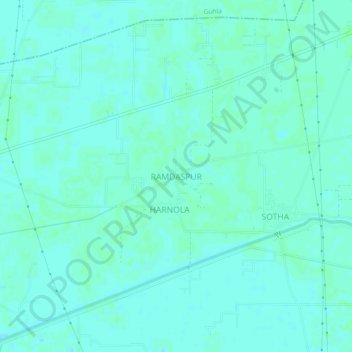RAMDASPUR topographic map, elevation, terrain