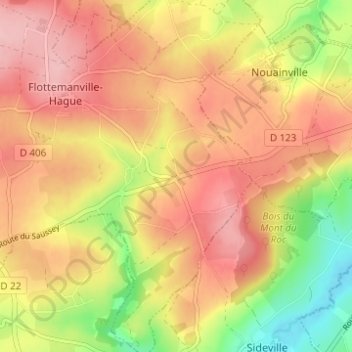 Le Saussey topographic map, elevation, terrain