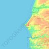 Dakar topographic map, elevation, terrain