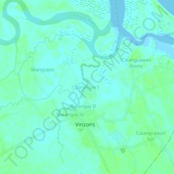 Barangay I topographic map, elevation, terrain