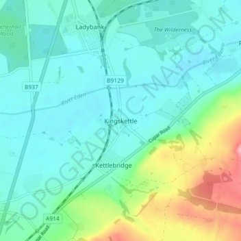 Kingskettle topographic map, elevation, terrain
