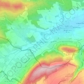 Steinmattenmuehle topographic map, elevation, terrain