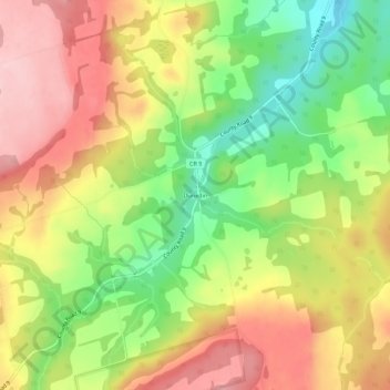 Dunedin topographic map, elevation, terrain