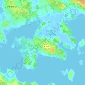Möcklö topographic map, elevation, terrain