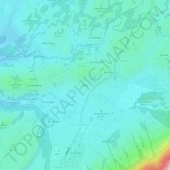 Ried topographic map, elevation, terrain