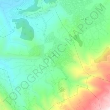 Rahbeh topographic map, elevation, terrain