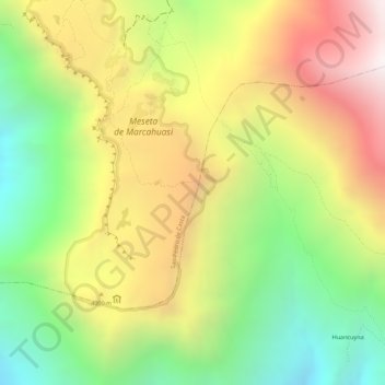 Marcahuasi topographic map, elevation, terrain