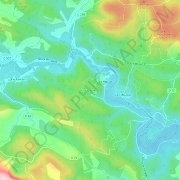 Le Clapier topographic map, elevation, terrain