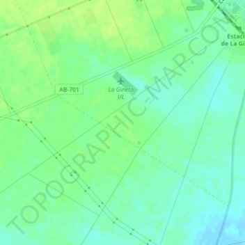 Hoya Partida topographic map, elevation, terrain