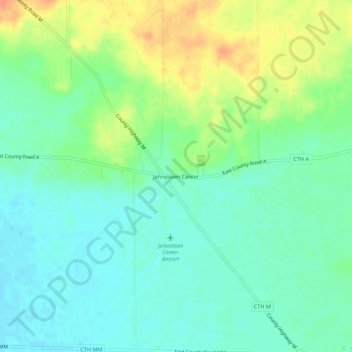 Johnstown Center topographic map, elevation, terrain