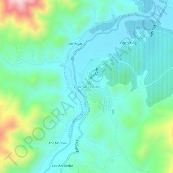 Chañaral Alto topographic map, elevation, terrain