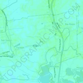 Iba topographic map, elevation, terrain