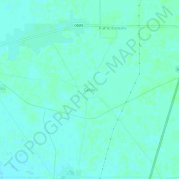 Gehle topographic map, elevation, terrain