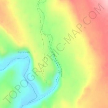 Cañón de los Perdidos topographic map, elevation, terrain