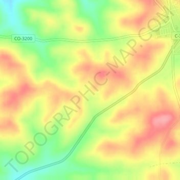 Castiblanco topographic map, elevation, terrain