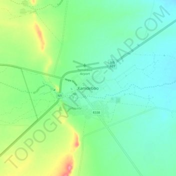 Xamdeboo topographic map, elevation, terrain