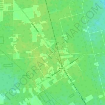 Doughty topographic map, elevation, terrain