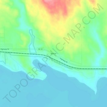 Belmar topographic map, elevation, terrain